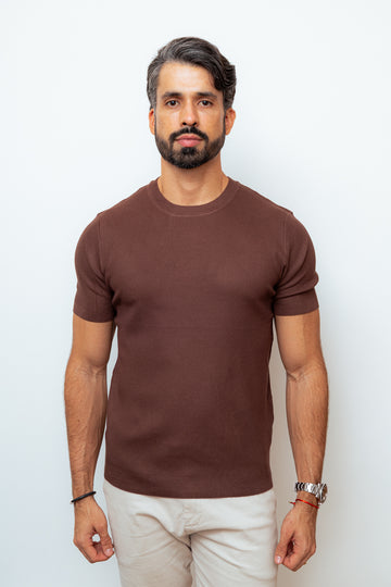 CAMISA TRICOT PARIS MARROM
