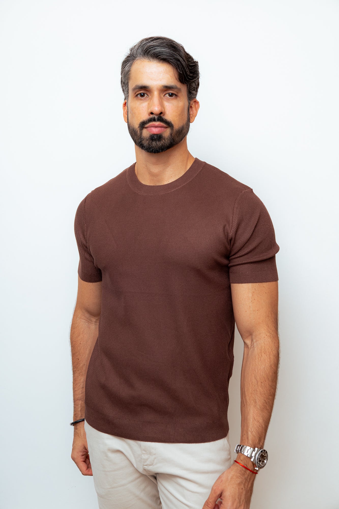 CAMISA TRICOT PARIS MARROM