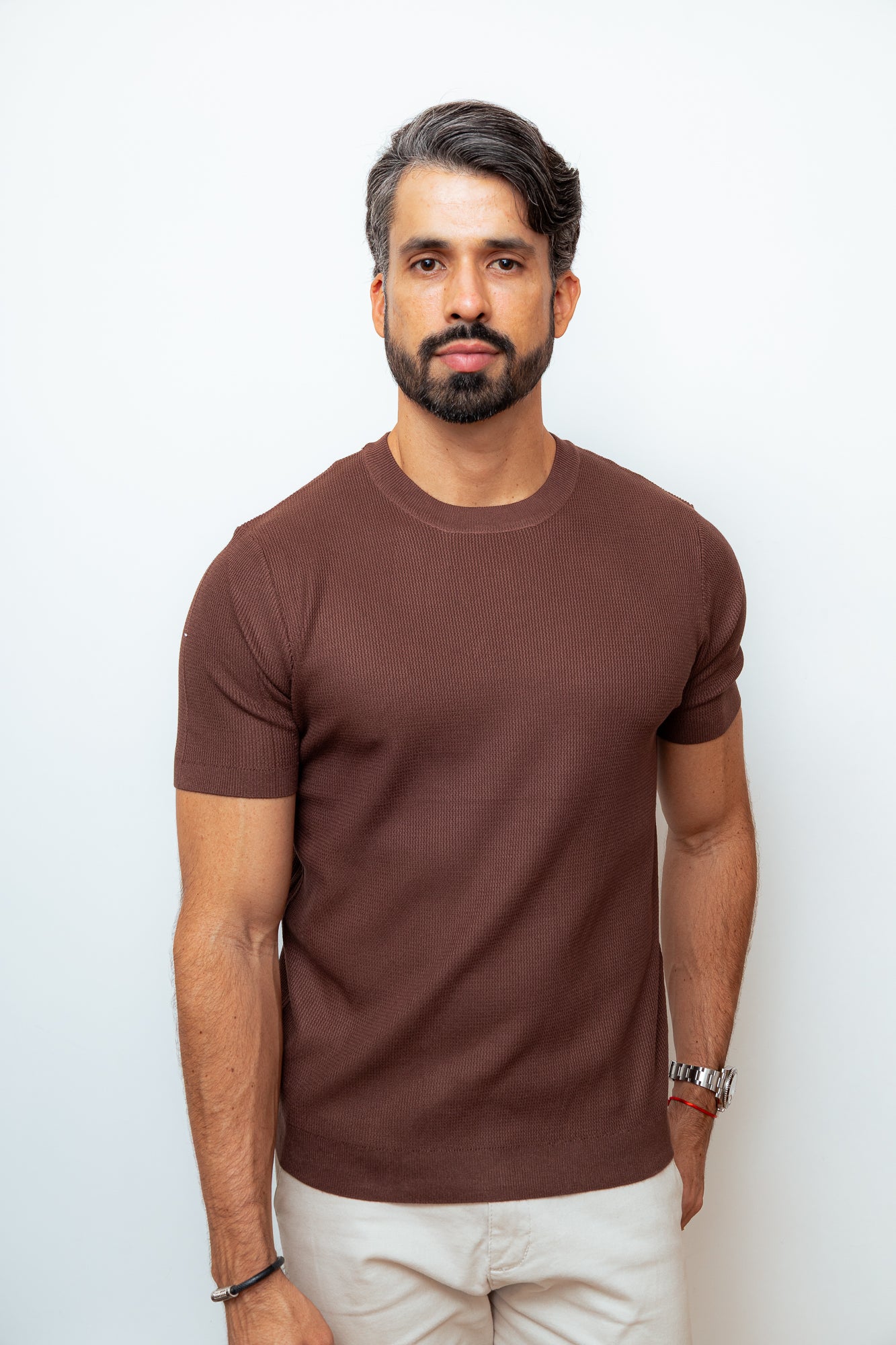 CAMISA TRICOT PARIS MARROM