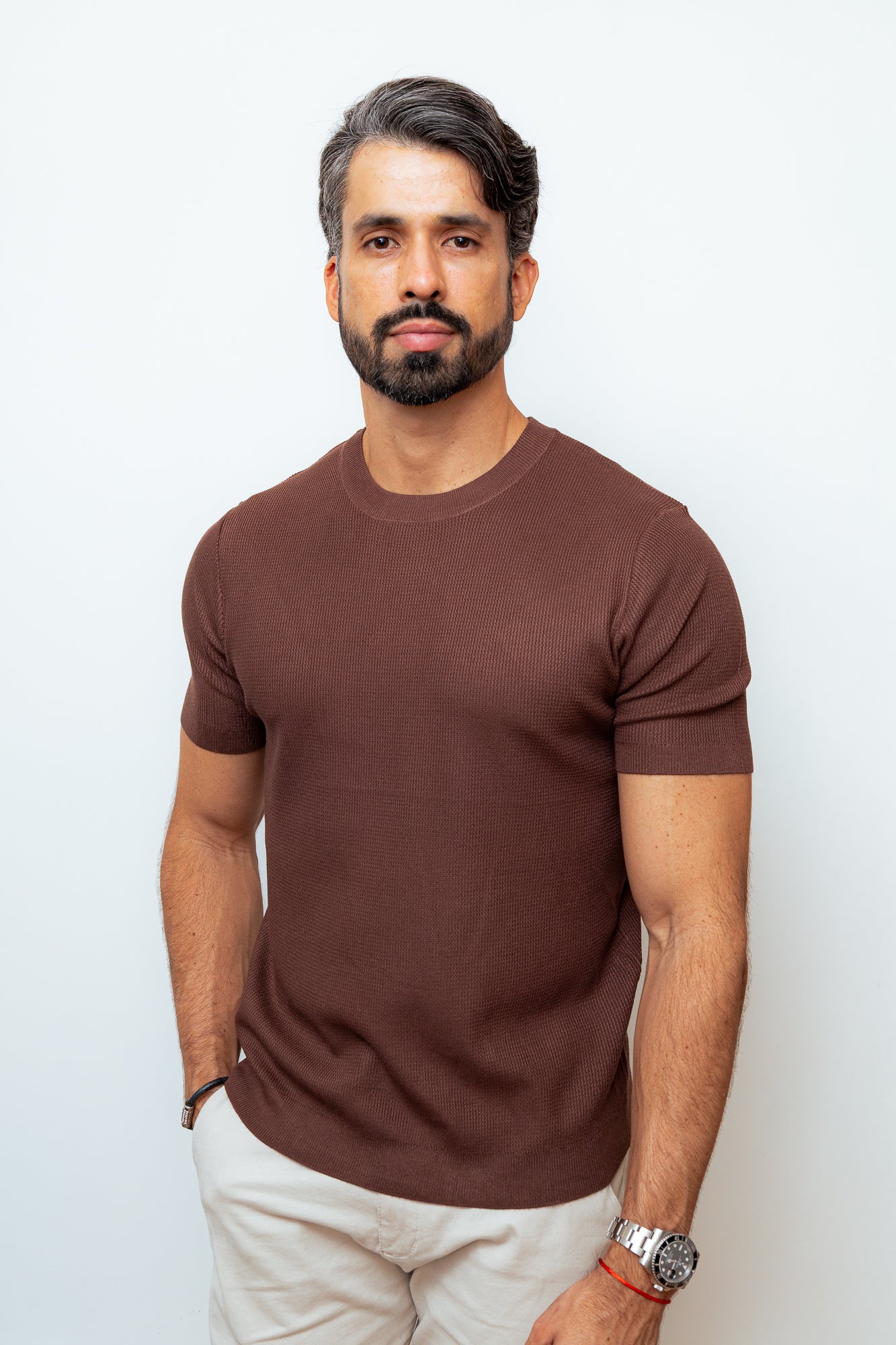 CAMISA TRICOT PARIS MARROM