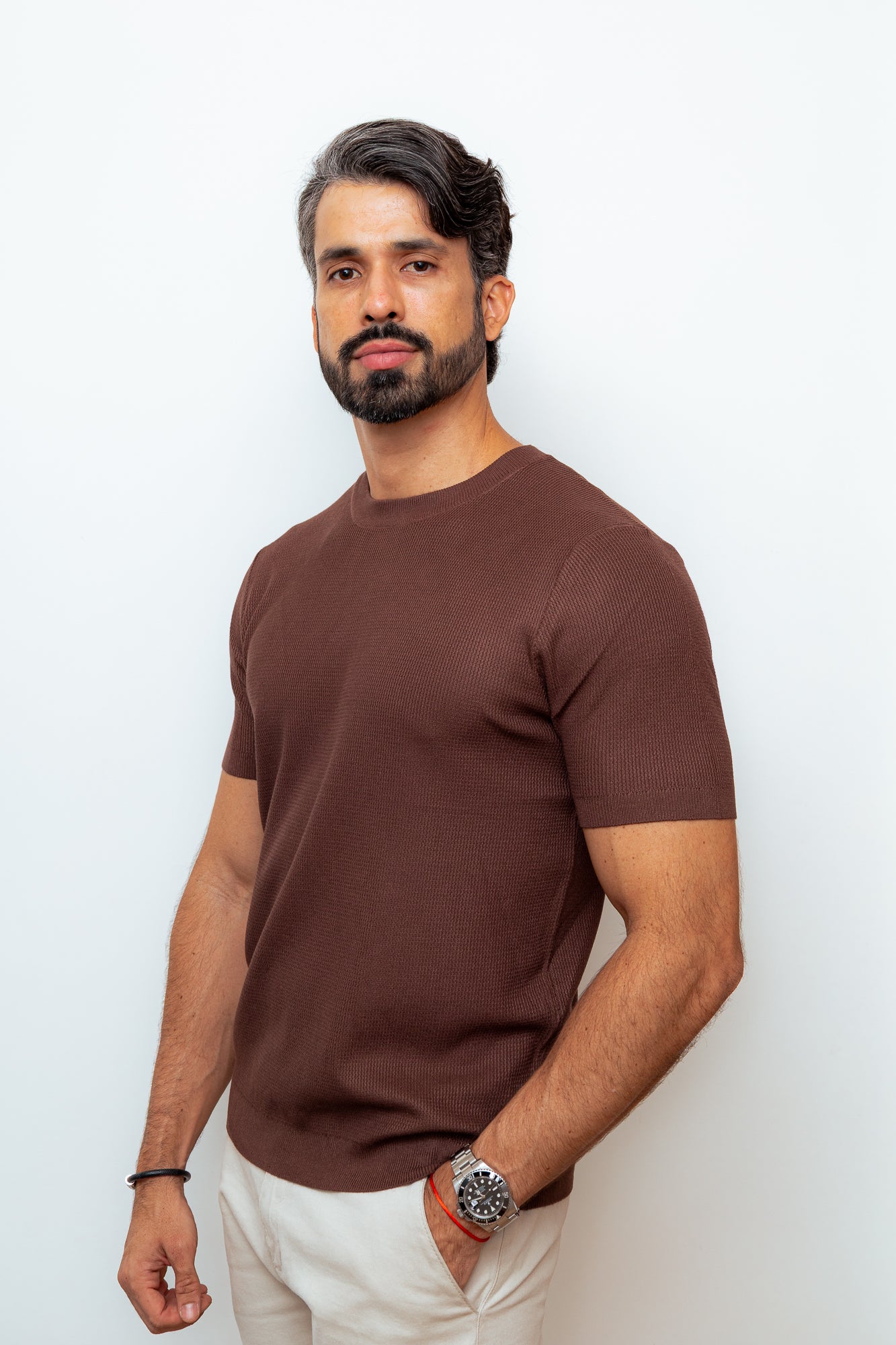 CAMISA TRICOT PARIS MARROM