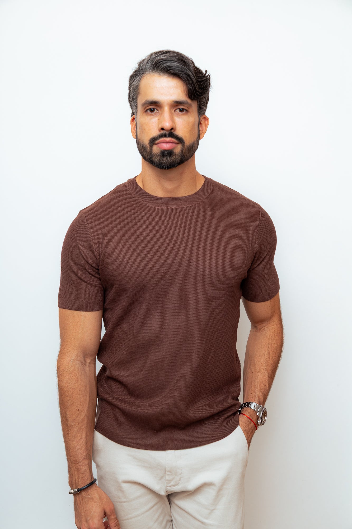 CAMISA TRICOT PARIS MARROM