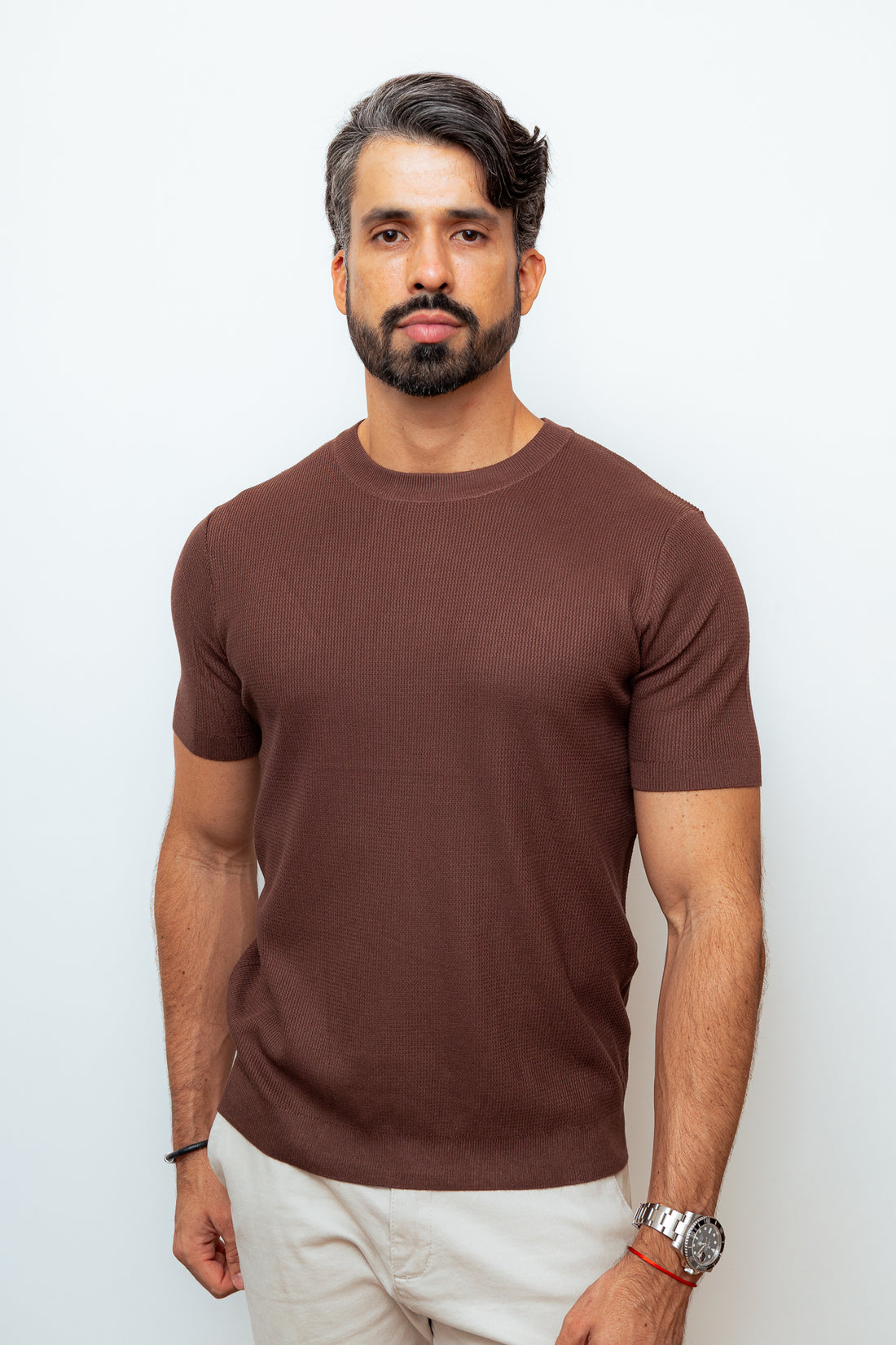 CAMISA TRICOT PARIS MARROM