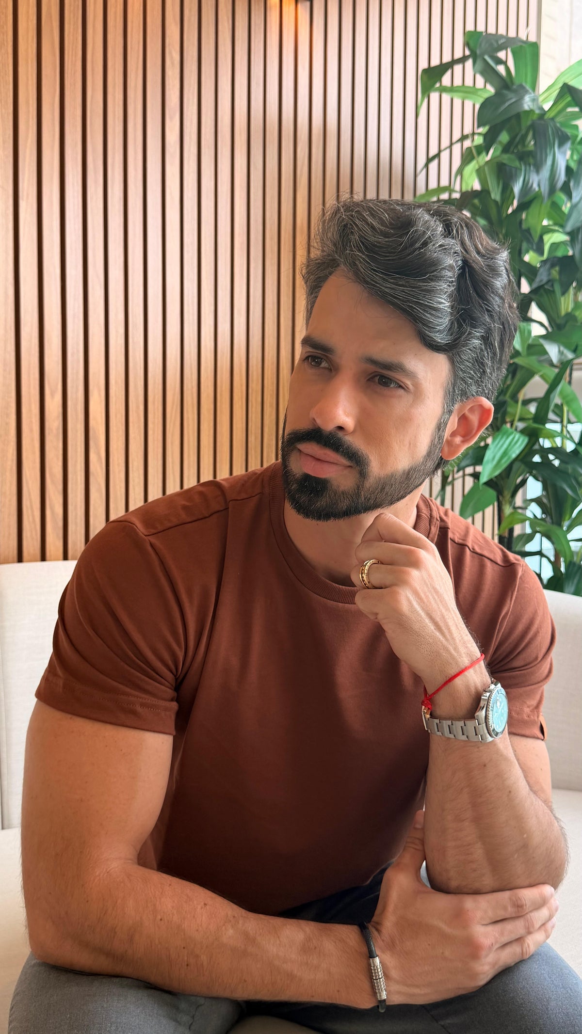 CAMISA COMFORT PARIS GOLA O MARROM CAFÉ