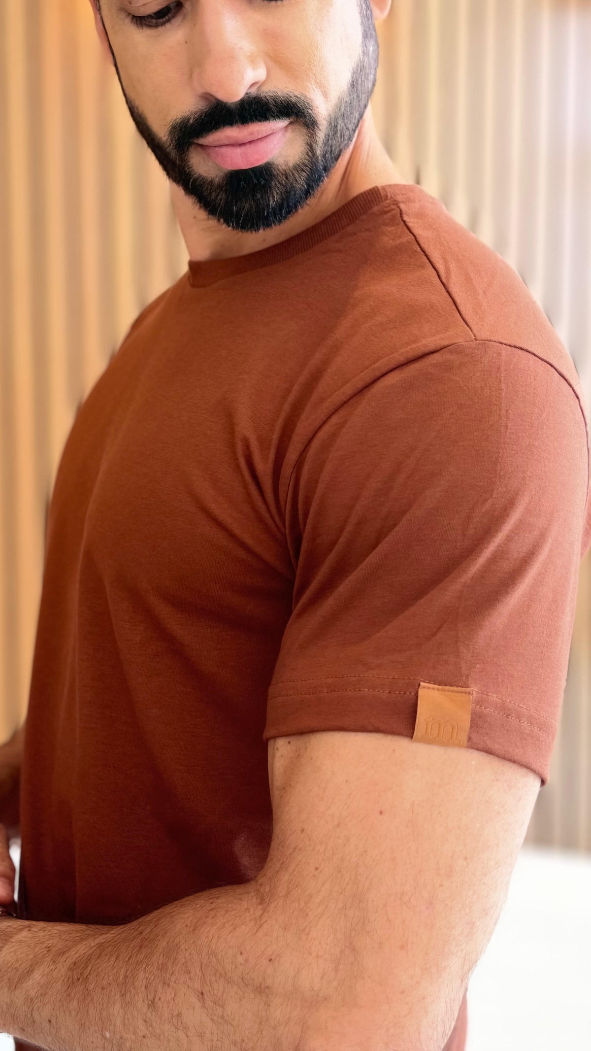 CAMISA COMFORT PARIS GOLA O MARROM CAFÉ