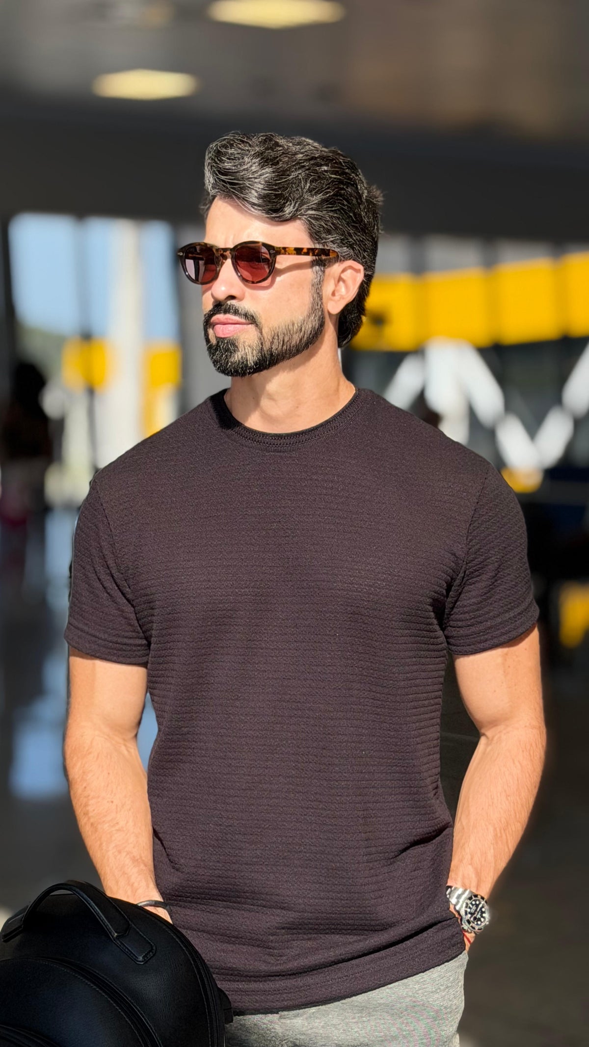 CAMISETA TRIUNFO TEXTURIZADA PRETA