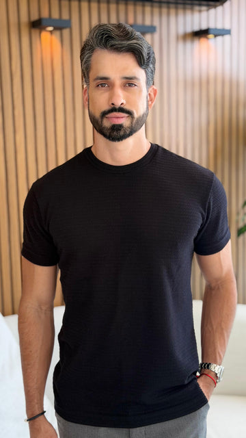 CAMISETA TRIUNFO TEXTURIZADA PRETA