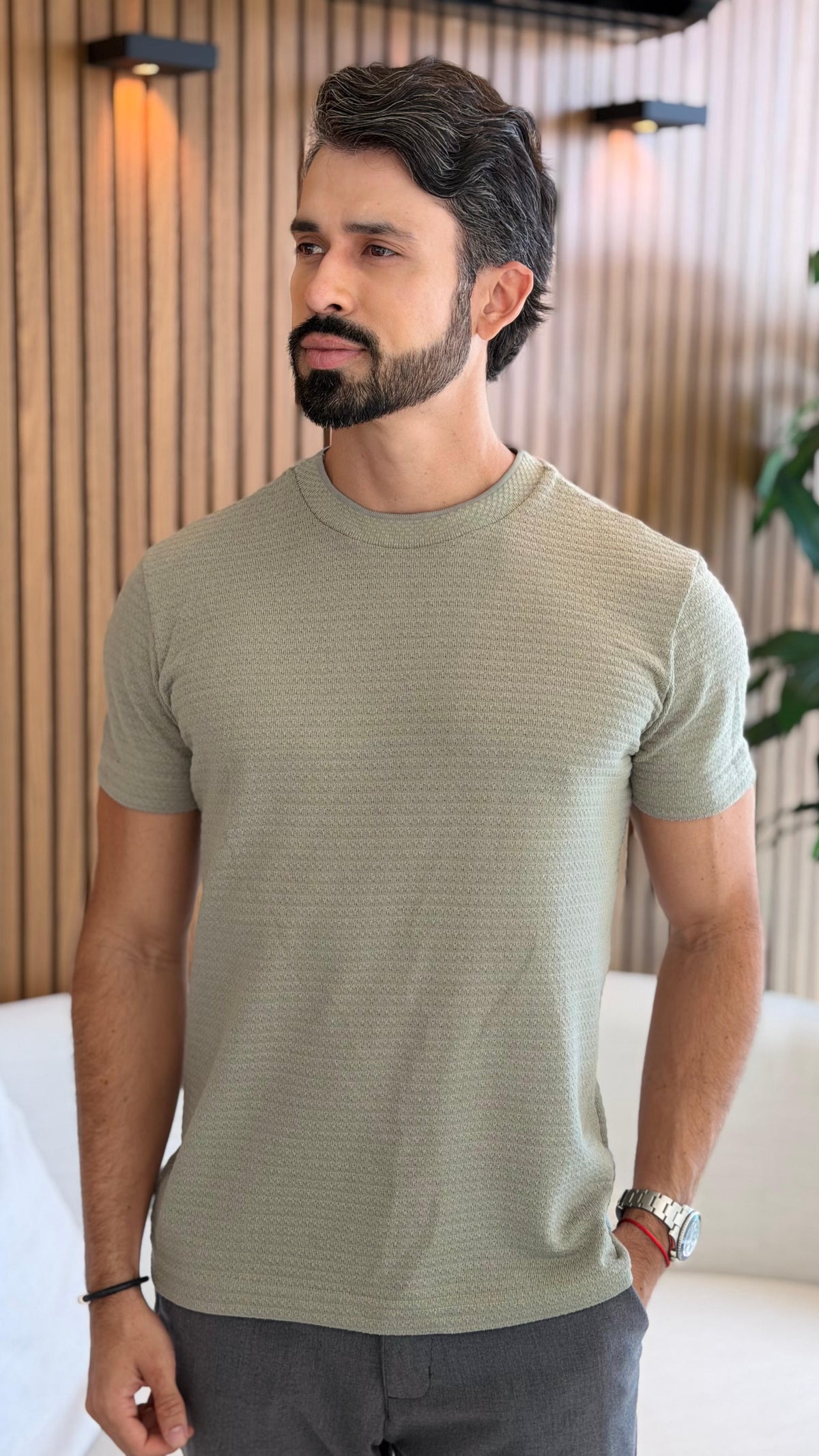 CAMISETA TRIUNFO TEXTURIZADA VERDE