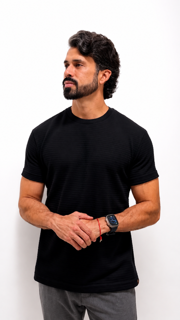 CAMISETA TRIUNFO TEXTURIZADA PRETA
