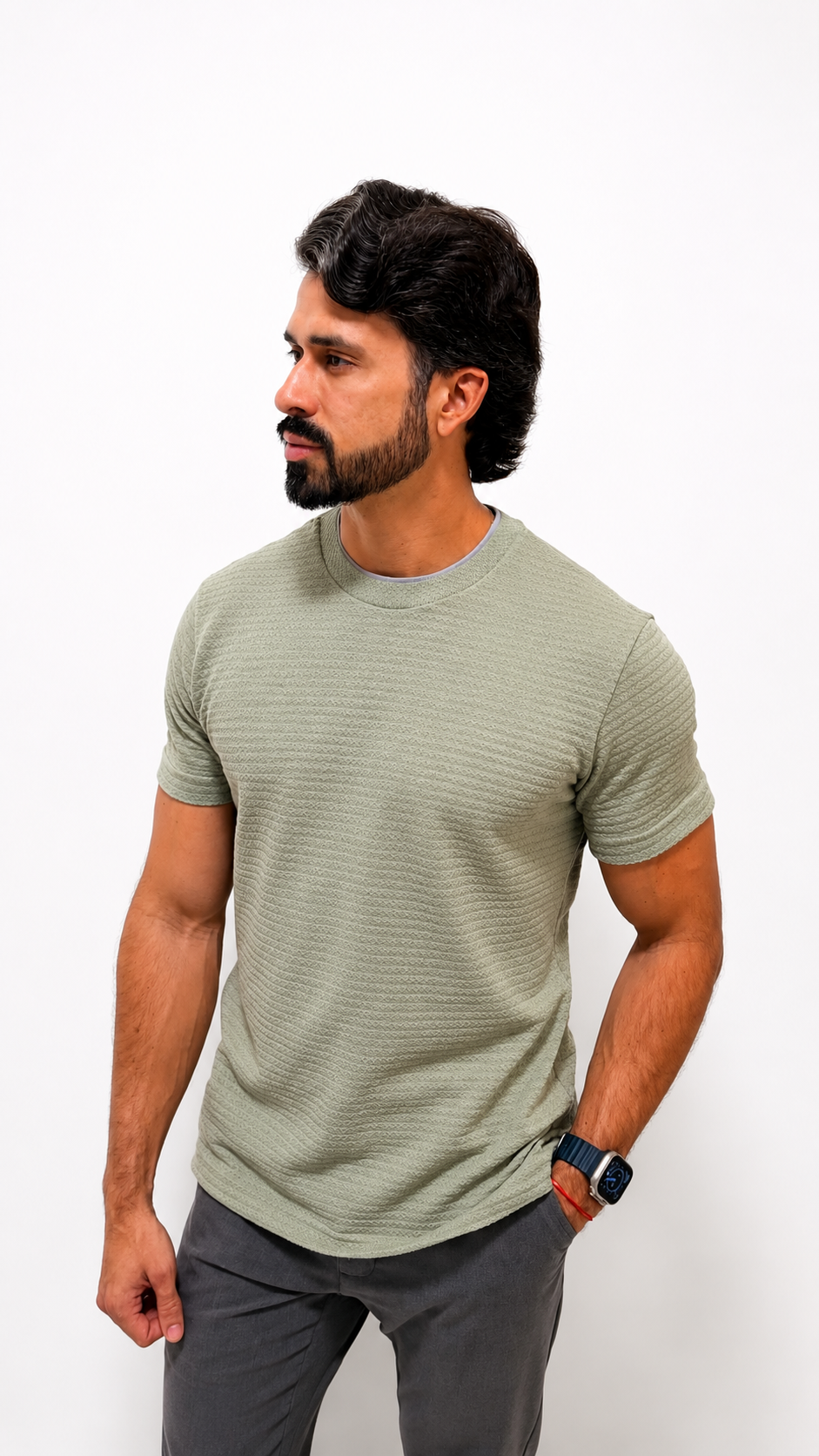 CAMISETA TRIUNFO TEXTURIZADA VERDE